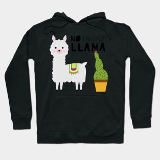 No Drama Llama Cute Succulents Cactus Hoodie